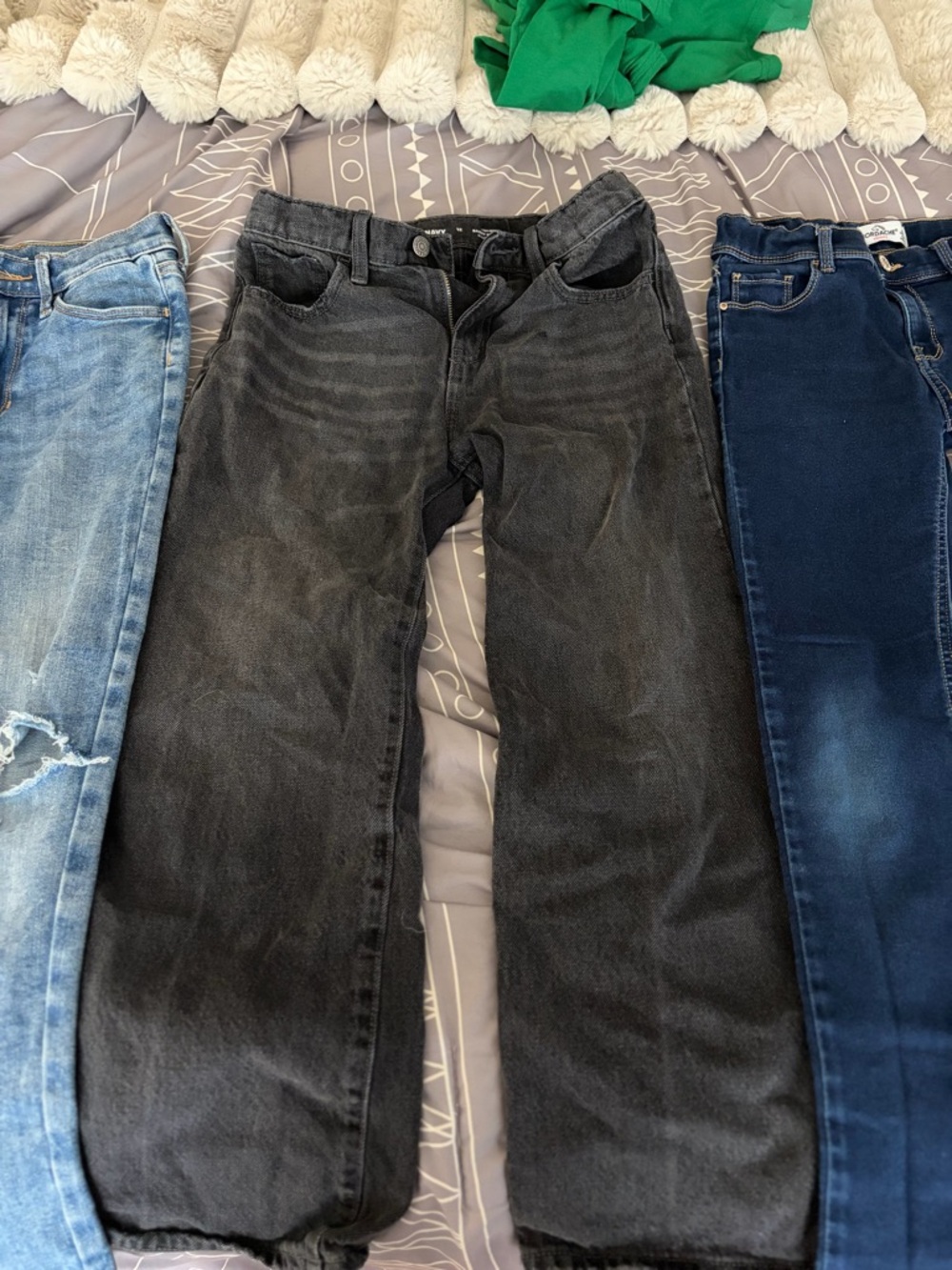 Old Navy Kids Black Washed Jeans - Straight Fit